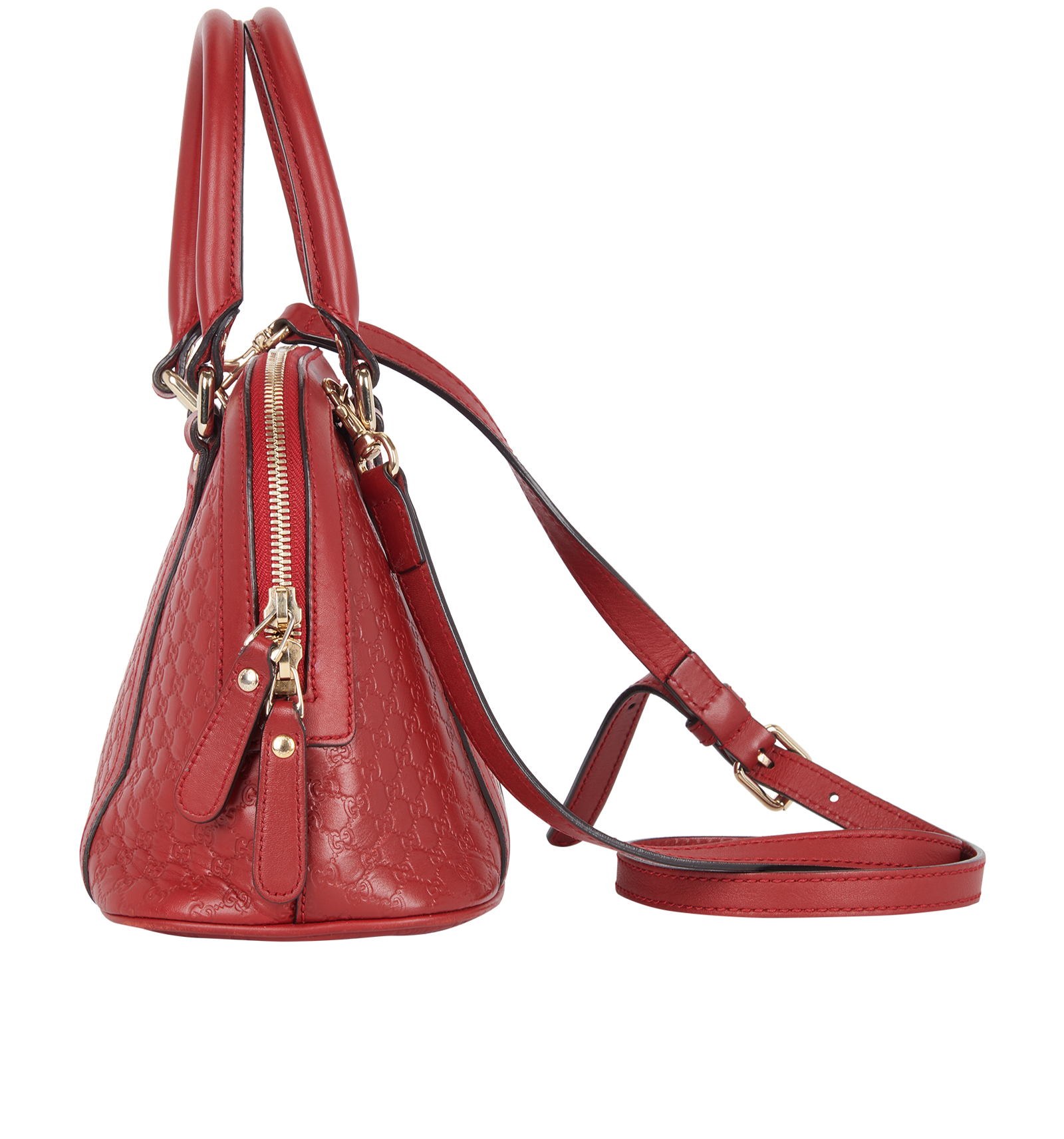 Microguccissima Dome Bag, &pound;450, Handbags, Red, Leather, Side view